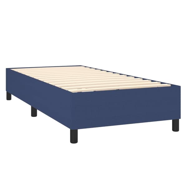 vidaXL Ramsäng med madrass blå 90x190 cm tyg Blå