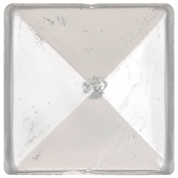 vidaXL Stolphattar pyramid 6 st galvaniserad metall 101x101 mm Silver