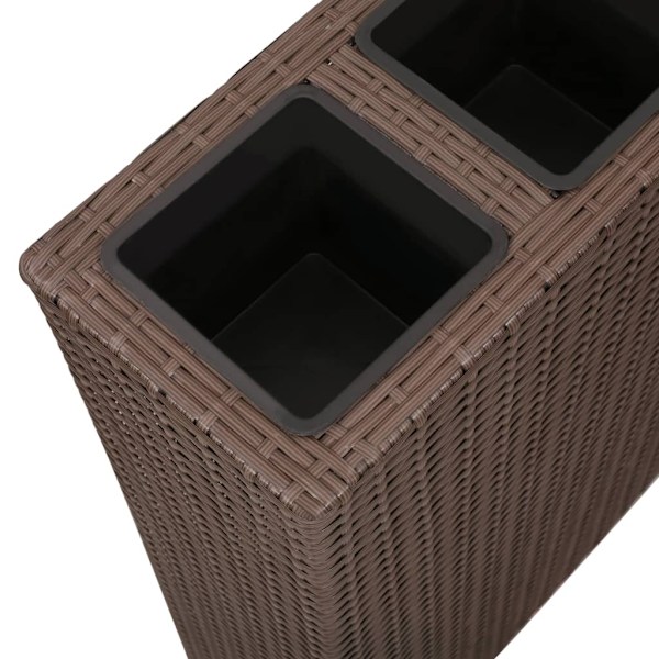 vidaXL Blomkruka konstrotting avlång 4 platser brun Brun