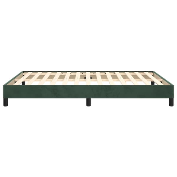 vidaXL Sängram mörkgrön 140x190 cm sammet Grön