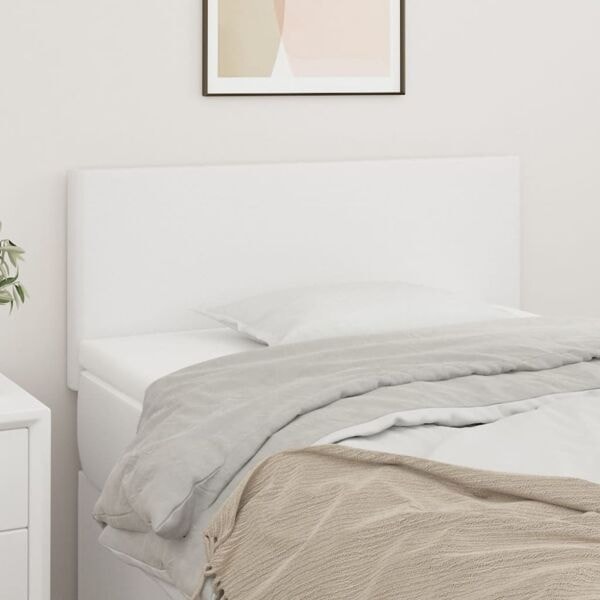 vidaXL Sänggavel vit 100 x 5 x 78/88 cm konstläder Vit