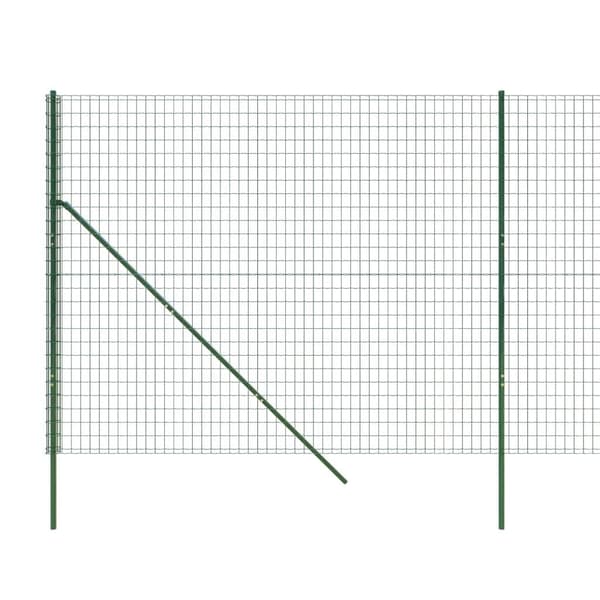 vidaXL Stängsel grön 2,2x25 m galvaniserat stål Grön