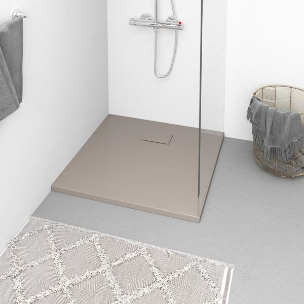 vidaXL Duschkar SMC brun 80x80 cm Brun