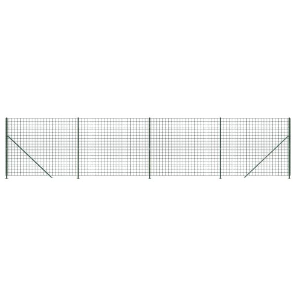 vidaXL Stängsel med stolpsko grön 1,6x10 m Grön