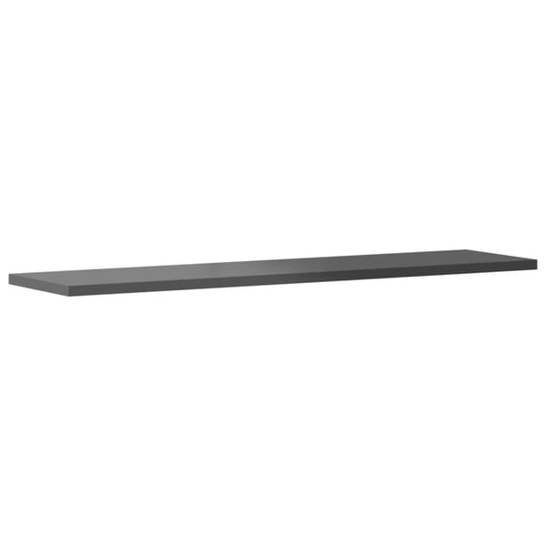 vidaXL Hyllplan 8 st grå högglans 80x20x1,5 cm konstruerat trä grå