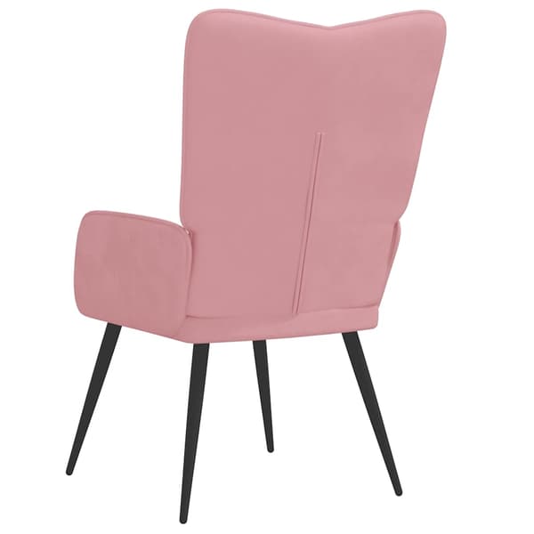 vidaXL Vilstol rosa sammet Rosa
