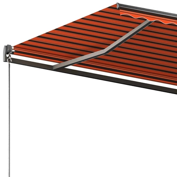 vidaXL Fristående markis automatiskt infällbar 350x250 cm orange/brun Orange