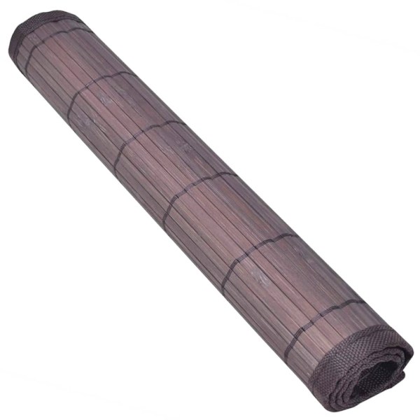vidaXL 6 Bordstabletter i bambu 30 x 45 cm mörkbrun Brun