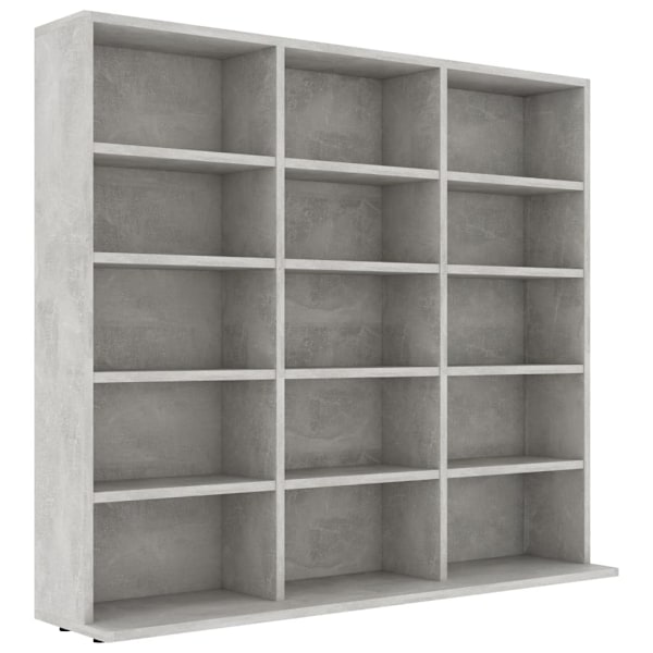 vidaXL CD-hylla grå 100x23x89,5 cm konstruerat trä grå