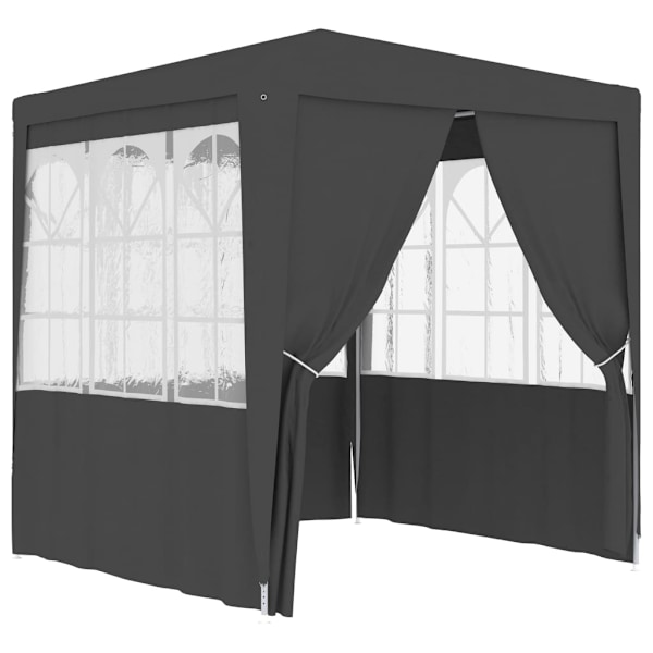 vidaXL Professionellt partytält med väggar 2x2 m antracit 90 g/m² Antracit