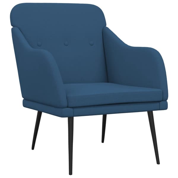 vidaXL Fåtölj blå 63x76x80 cm tyg Blå