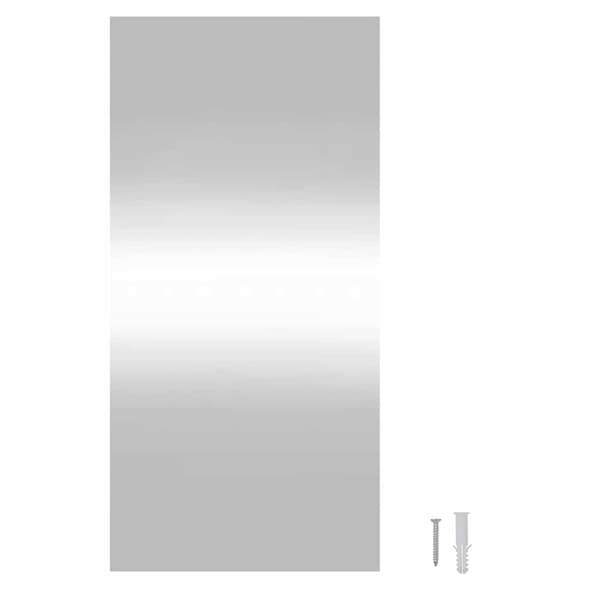 vidaXL Väggspegel med LED-belysning 30x60 cm glas rektangulär Silver