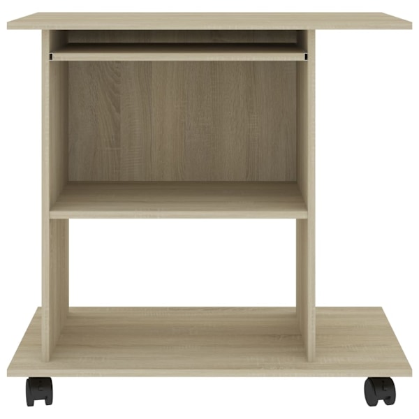 vidaXL Datorbord sonoma-ek 80x50x75 cm konstruerat trä Brun