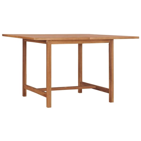 vidaXL Trädgårdsbord 110x110x75 cm massiv teak Brun