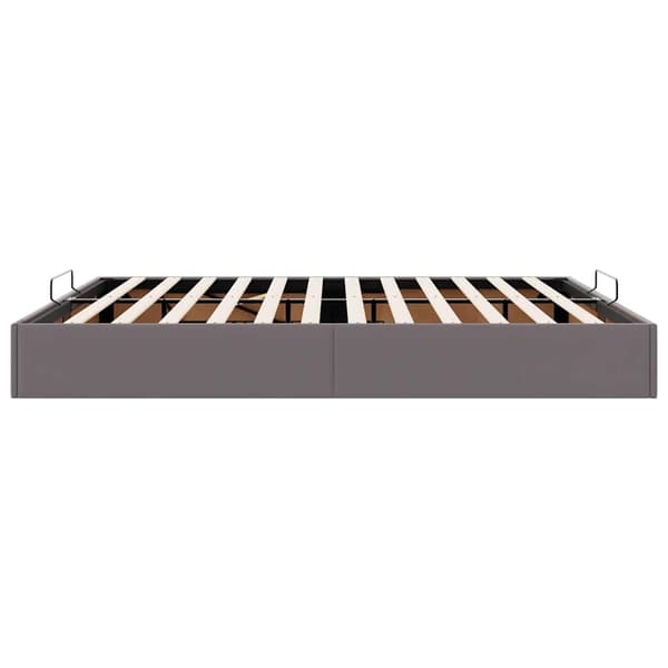 vidaXL Ottoman sängram utan madrass grå 160x200 cm konstläder Grå