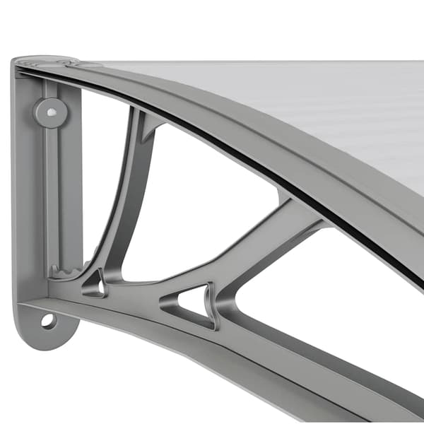 vidaXL Entrétak grå och transparent 100x80 cm polykarbonat Grå