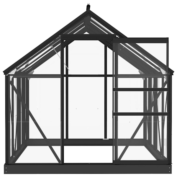 vidaXL Glasväxthus antracit 155x200,5x191 cm aluminium Antracit