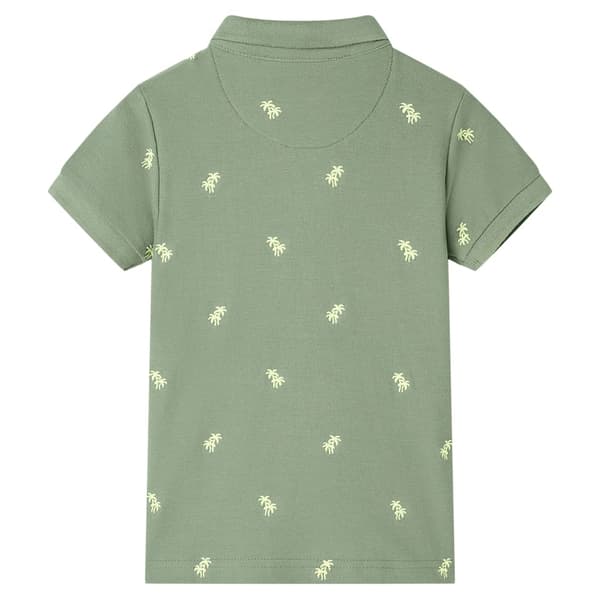vidaXL Pikétröja för barn khaki 104 Grön