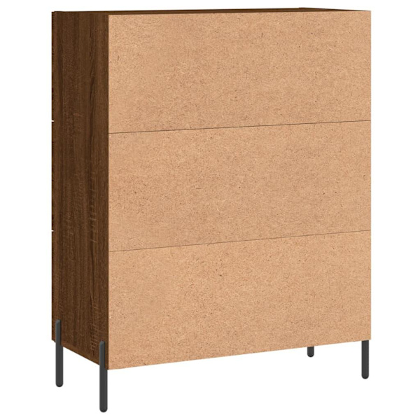 vidaXL Skänk brun ek 69,5x34x90 cm konstruerat trä Brun