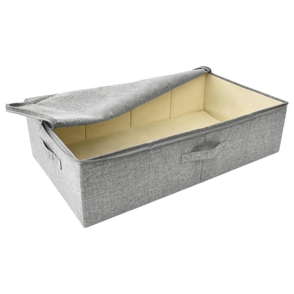vidaXL Förvaringslåda tyg 70x40x18 cm grå grå
