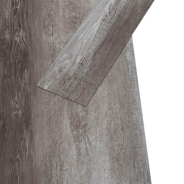 vidaXL Självhäftande PVC-golvplankor 5,21 m² 2 mm randigt trä Brun