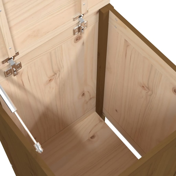 vidaXL Tvättkorg honungsbrun 44x44x76 cm massiv furu Brun