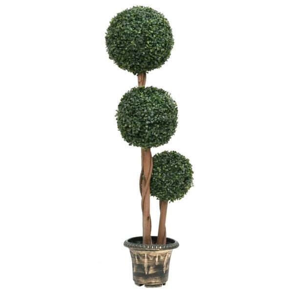 vidaXL Konstväxt buxbom bollformad med kruka 119 cm grön Grön