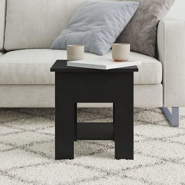 vidaXL Soffbord svart 40x40x42 cm konstruerat trä Svart