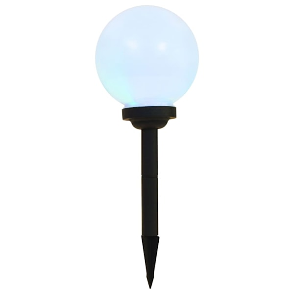 vidaXL Sollampa LED set 3 st sfäriska 20 cm RGB Vit