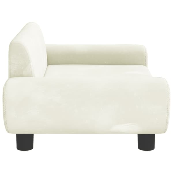 vidaXL Barnsoffa gräddvit 70x45x33 cm sammet Kräm