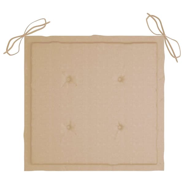 vidaXL Trädgårdsstolar 8 st med beige dynor massiv teak Beige