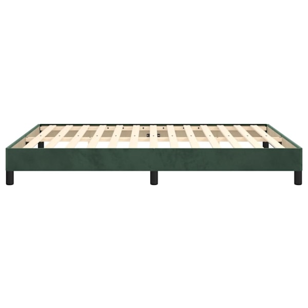 vidaXL Sängram utan madrass mörkgrön 140x200 cm sammet Grön