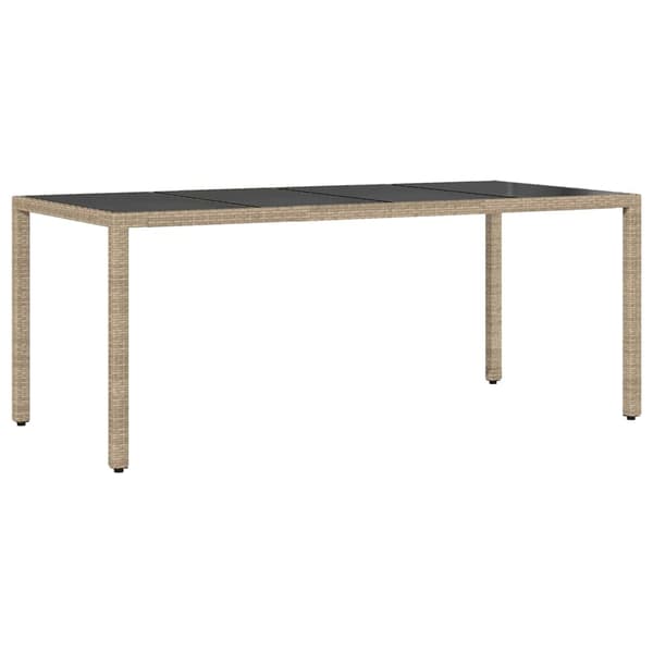 vidaXL Trädgårdsmöbelset 7 st Beige konstrotting Beige