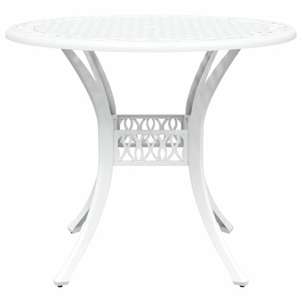 vidaXL Trädgårdsmöbelset 7 pcs Vit Aluminium Vit