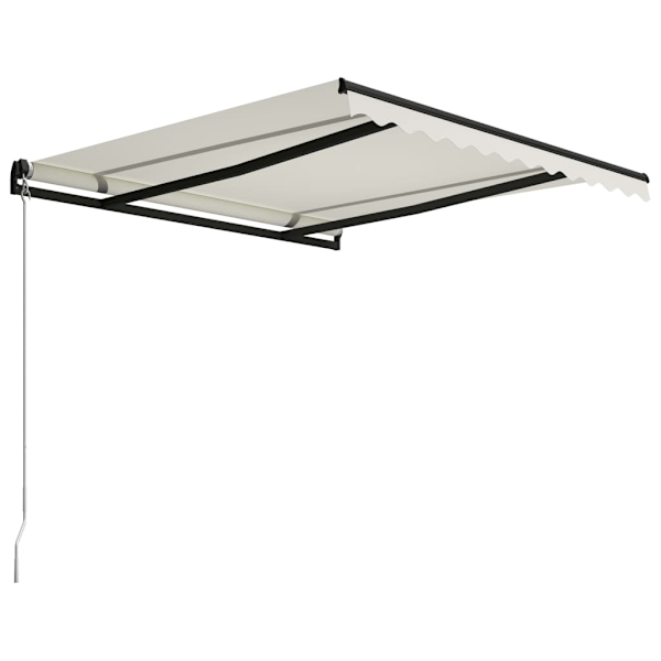 vidaXL Markis manuellt infällbar 300x250 cm gräddvit Creme