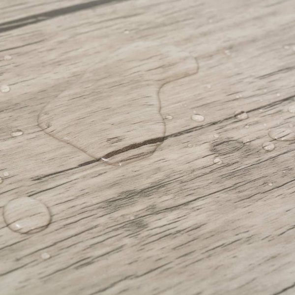 vidaXL Ej självhäftande PVC-golvplankor 4,46 m² 3 mm ljusgrå grå