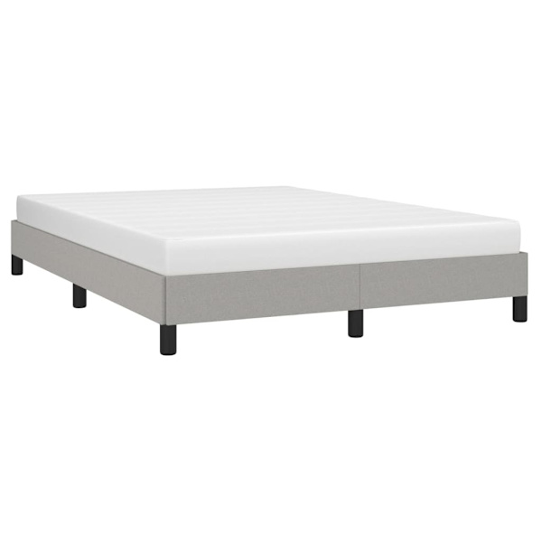 vidaXL Sängram ljusgrå 140x190 cm tyg Grå