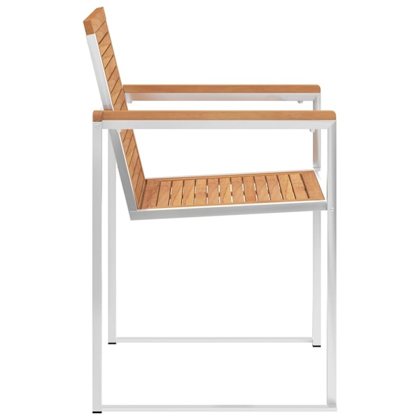 vidaXL Trädgårdsstolar med dynor 4 st massiv teak Grön
