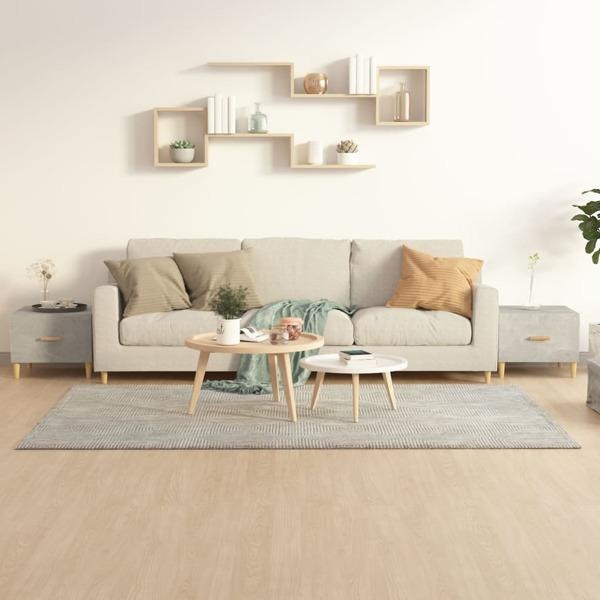 vidaXL Soffbord 2 st betonggrå 50x50x40 cm konstruerat trä Grå