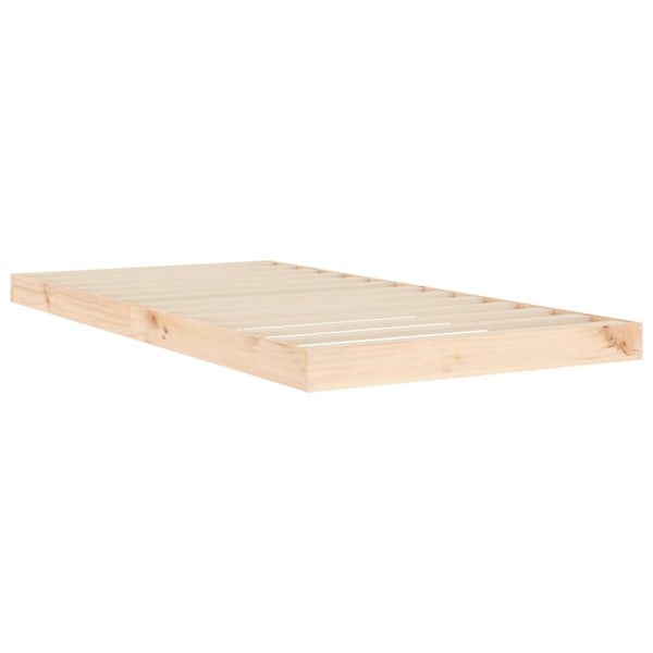 vidaXL Sängram 90x190 cm massiv furu Brun
