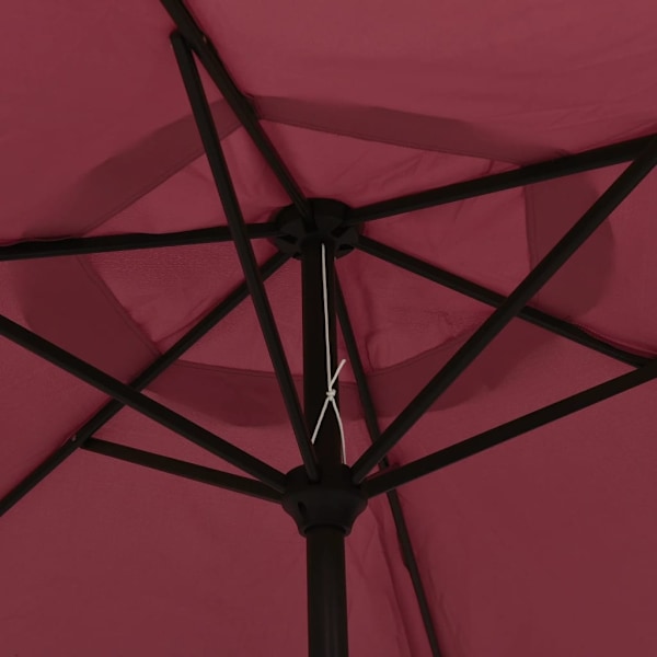 vidaXL Parasoll vinröd 200x224 cm aluminium Röd