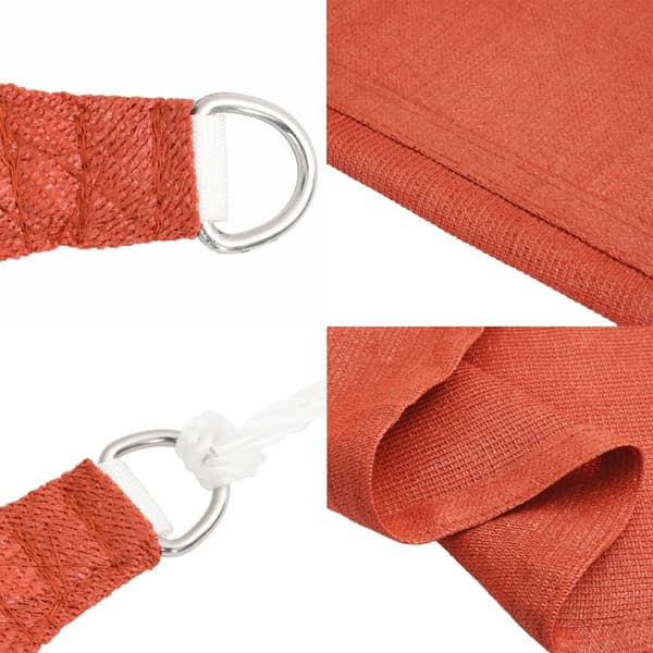 vidaXL Solsegel 160 g/m² rektangulär terrakotta 3,5x4,5 m HDPE Brun