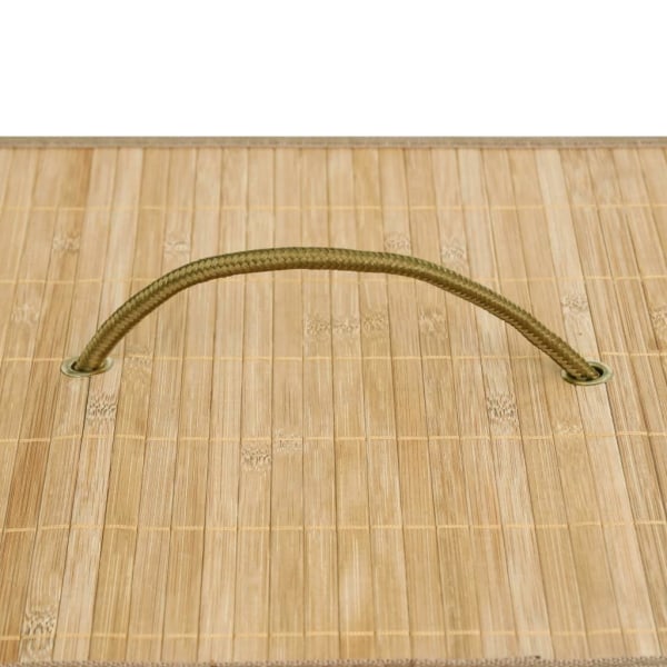 vidaXL Tvättkorg bambu med 2 sektioner 100 L Brun