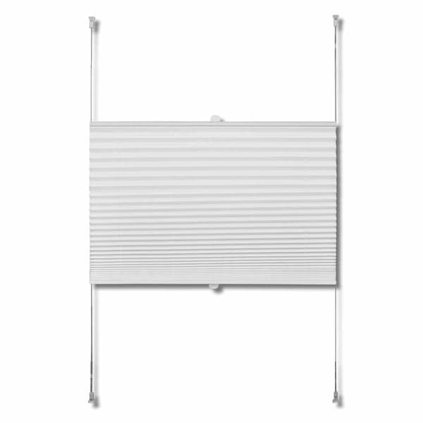 vidaXL Plisségardin 70x100 cm vit Vit