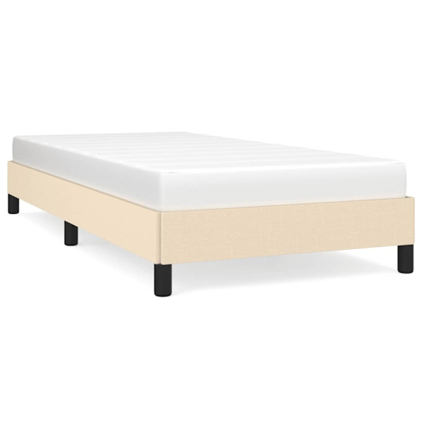 vidaXL Sängram gräddvit 80x200 cm tyg Kräm