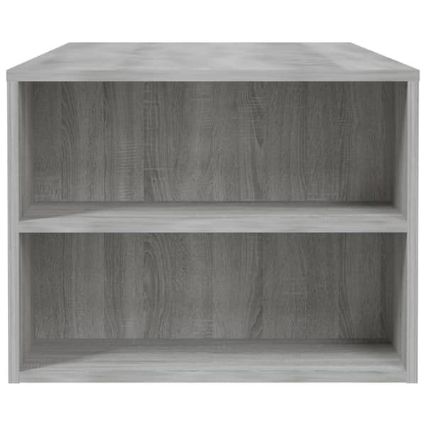 vidaXL Soffbord grå sonoma-ek 102x55x42 cm konstruerat trä grå