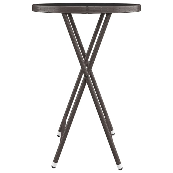vidaXL Caféset 3 delar konstrotting och härdat glas brun Brun