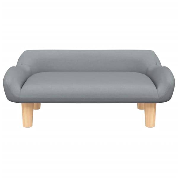 vidaXL Barnsoffa ljusgrå 70x40x24 cm tyg Grå
