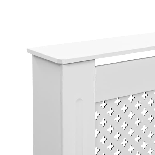 vidaXL Elementskydd vit 112x19x81,5 cm MDF Vit
