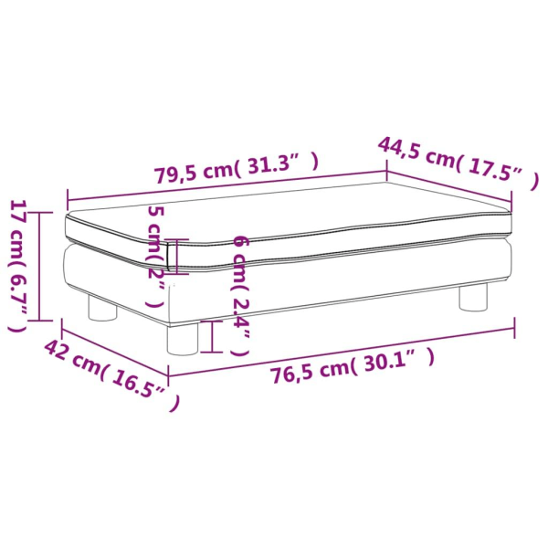 vidaXL Barnsoffa med fotpall blå 100x50x30 cm sammet Blå